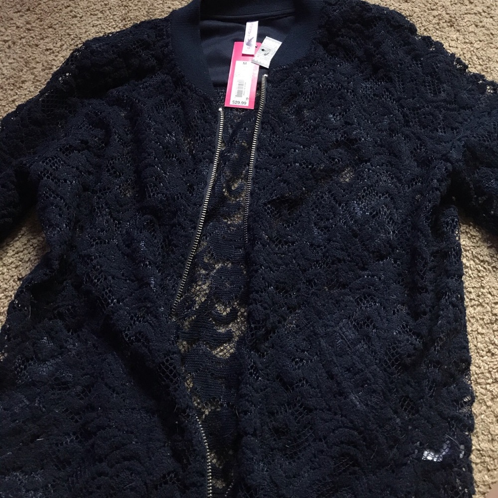 Black lace-crochet jacket!